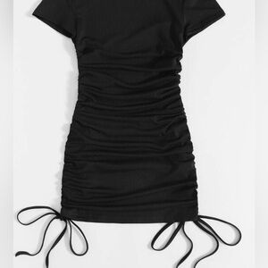 SHEIN Side Drawstring Ruched BodyCon Dress